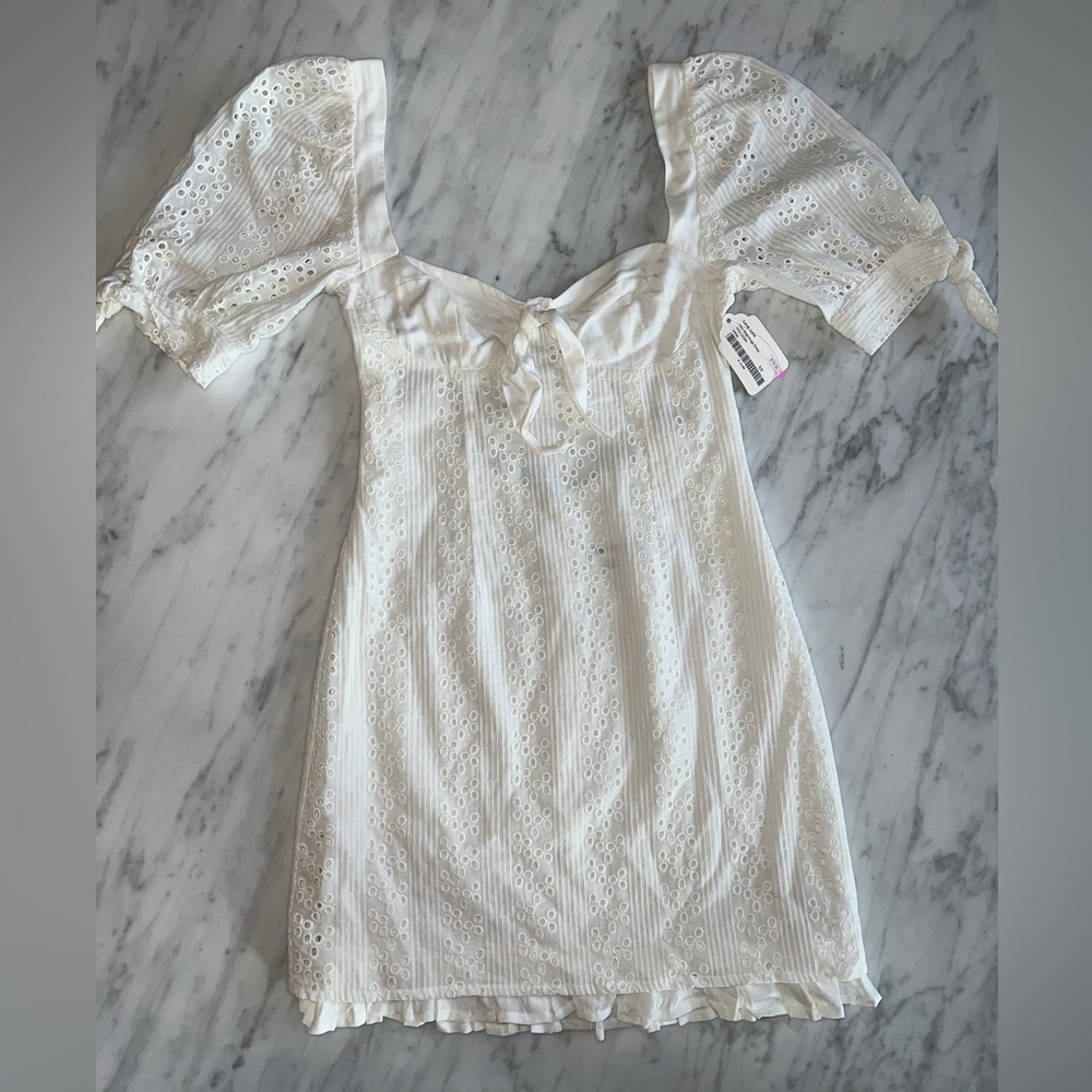 White mini dress